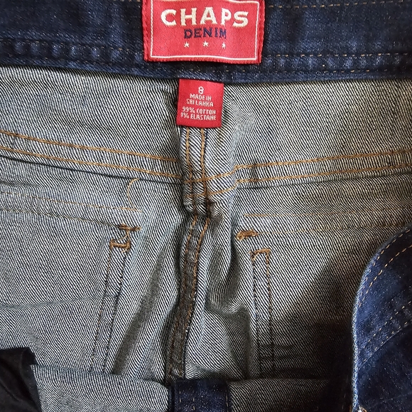 Chaps Denim Button Front Jeans Skirt Size 8 - Picture 4 of 4